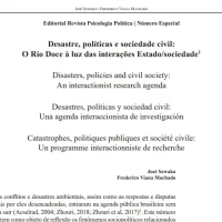Desastre, políticas e sociedade civil: O Rio Doce à luz das interações Estado/sociedade