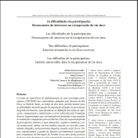 As dificuldades da participação: Desencontro de interesses na recuperação do rio Doce.