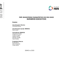 Pré-inventário paisagístico do rio Doce: Sumário executivo.