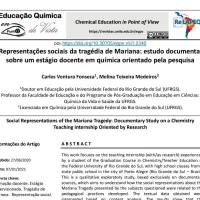 Representações sociais da tragédia de Mariana: estudo documental sobre um estágio docente em química orientado pela pesquisa.