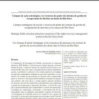 Campos de ação estratégica e os recursos de poder do sistema de gestão de recuperação de direitos na bacia do Rio Doce.
