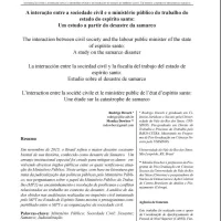 A interação entre a sociedade civil e o ministério público do trabalho do estado do espírito santo: Um estudo a partir do desastre da Samarco.