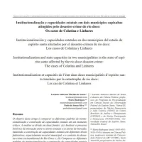 Institucionalização e capacidades estatais em dois munícipios capixabas atingidos pelo desastre-crime do rio Doce: Os casos de Colatina e Linhares.