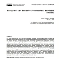 Paisagem no Vale do Rio Doce: consequências do desastre ambiental.